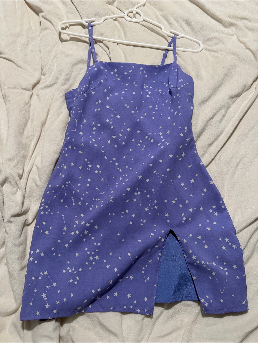 superdown Purple Star Print Slip Dress